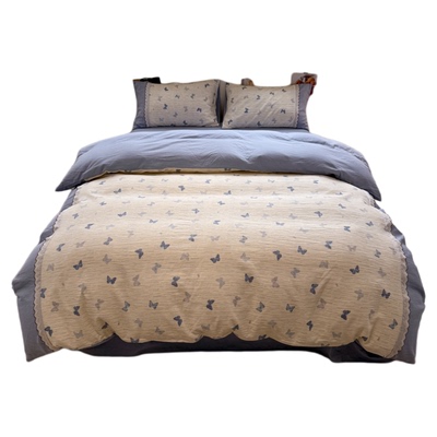 蝶舞~A类双层纱全棉四件套软乎乎