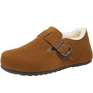 明星推荐百丽全麦吐司1代女加绒全包勃肯棉鞋雪地靴子B7Z2DCM4预