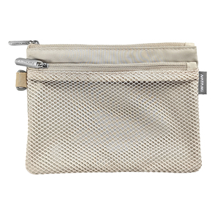 NATAMI奈多美双拉链收纳袋化妆包便携网纱包中包旅行零钱包证件包