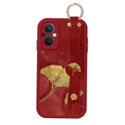 琛赋适用于oppo a97手机壳a96新款a93金色k12银杏花findx5/a56腕带k11挂绳a58/a53保护套a1pro背带a32斜挎k10