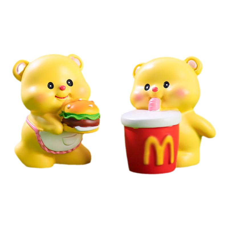 麦门小熊网红爆款盲盒2025新款女孩可爱黄油小熊麦当劳手办送礼物
