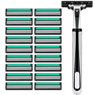 2026男士新款进口三层刀片手动剃须刀老式刮胡刀通用德国双层刀片