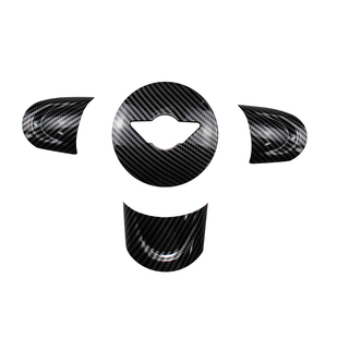 适用宝马MINI改装内饰贴R55R56R60方向盘按键装饰贴cooper车标贴