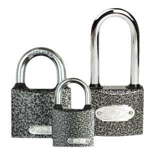 梅花锁厚型拉光老式铁挂锁防盗抗剪仓库大门柜子抽屉长梁塑钢锁子