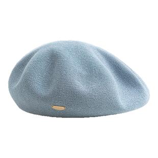 疯帽子 原纱线进口和纸贝雷帽可折叠帽子女出游逛街画家帽26春夏