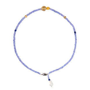 曦光里【晴紫/明净】灵感/远见/明慧 天然手工坦桑石项链耳环耳坠