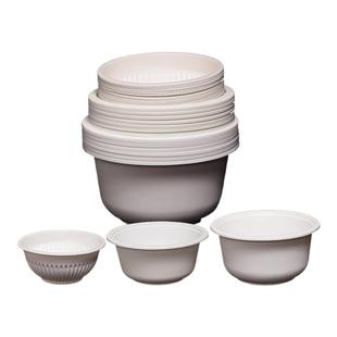 硬质一次性碗筷勺杯加厚玉米淀粉环保可降解家用烧烤酒席聚会外卖