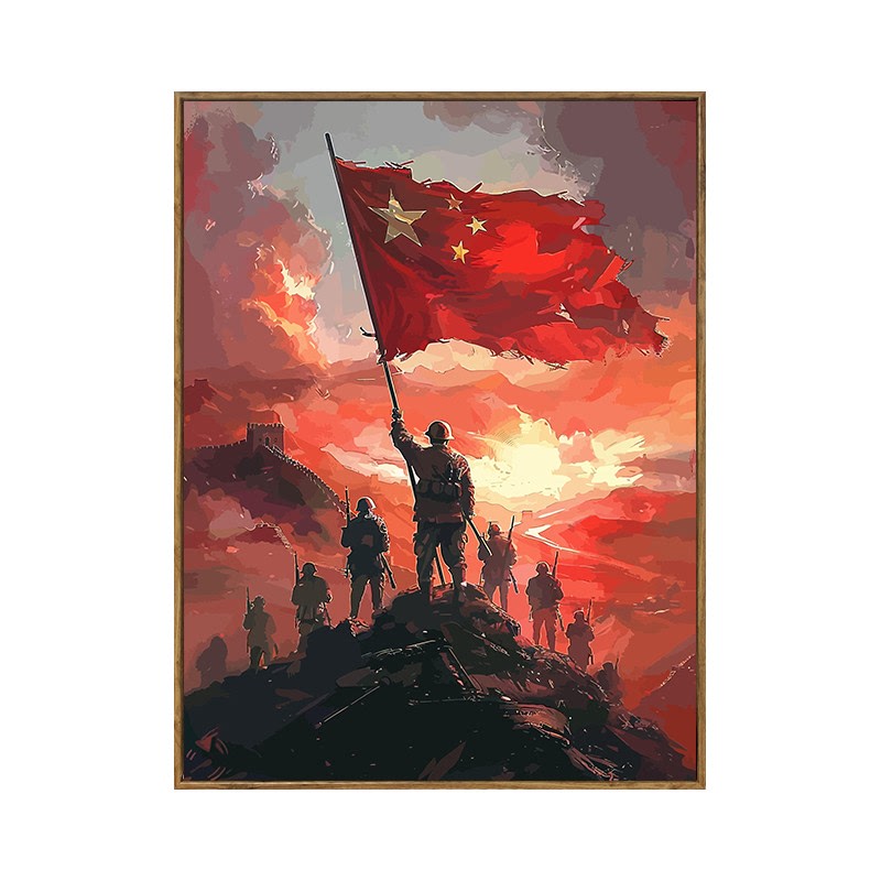 热血军魂diy数字油画全套免调色