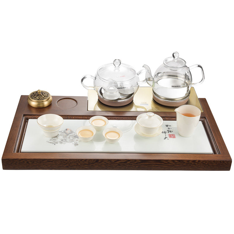新功鸡翅木功夫茶具茶盘套装家用