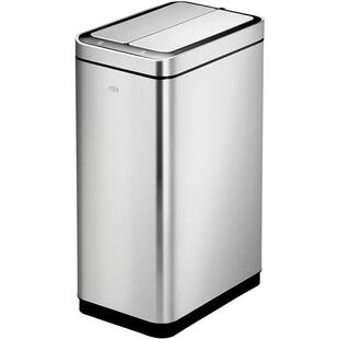 EKO智能感应垃圾桶家用客厅不锈钢轻奢双开盖30L大号厨房垃圾桶