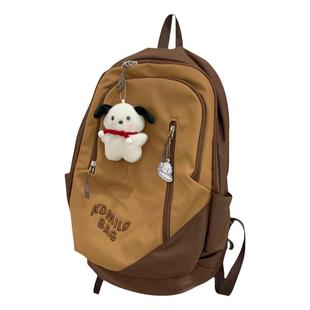 书包女高中大学生美式复古大容量背包韩版潮流百搭初中学生双肩包