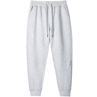 MUSCLEDOG肌肉狗 350g双面空气层字母压花宽松束脚运动健身长裤男