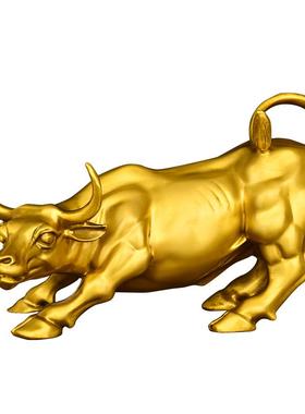 铜牛摆件纯铜招财镇宅华尔街牛特
