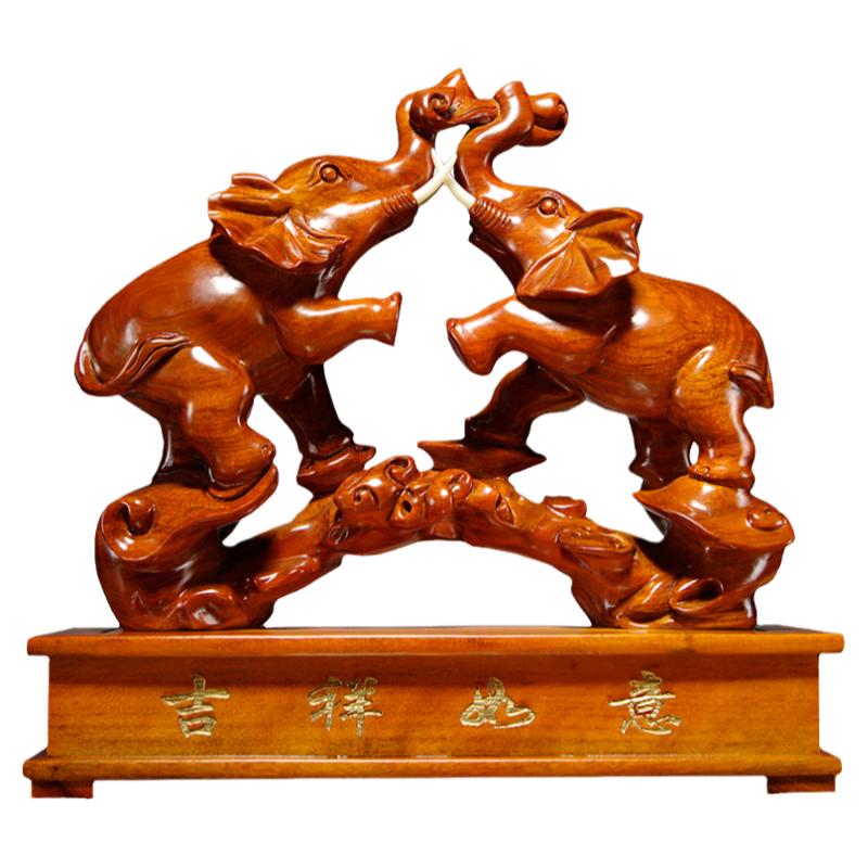 木雕摆件办公室开业送礼工艺品