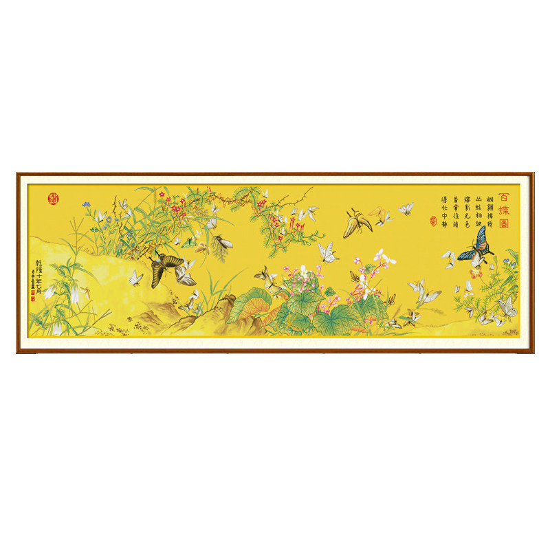 蒙娜丽莎风景客厅满绣十字绣