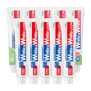 【自营】LION狮王牙膏10支大白葡萄柚小苏打去黄美白防蛀清新120g
