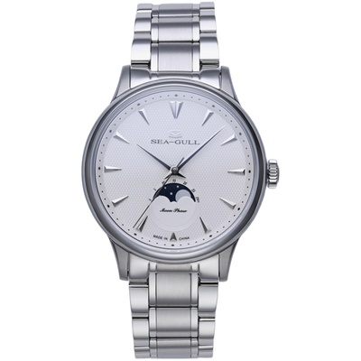 海鸥时尚多功能月相自动机械男表