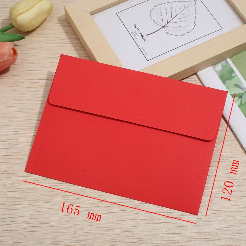 跨境创意A7母亲节明信片收纳现货信封袋信纸粉色黑色牛皮纸信封