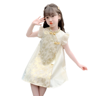 女童连衣裙2026新款夏季儿童汉服国风旗袍公主裙夏装小女孩裙子薄