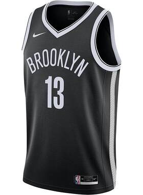 Nike/耐克正品运动T恤耐克男子布鲁克林篮网队欧文篮球球衣CW3658
