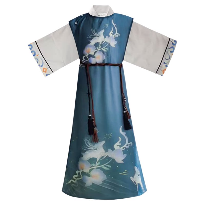 宋制汉服男童2026新款夏季薄款新中式圆领袍幼儿园套装小少爷古装