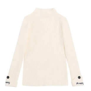 女童毛衣打底衫2025秋冬厚款针织衫中大童洋气加绒加厚一体绒内搭