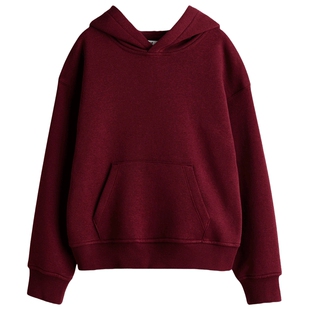 HM童装儿童女童卫衣春季红色新年拜年服时尚连帽衫1260436