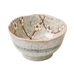 日本进口灰梅陶瓷日式餐具古朴小碗米饭碗吃饭碗家用复古汤碗单个