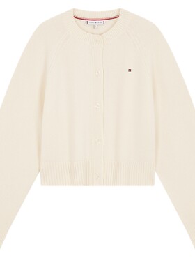 Tommy女装宽松圆领针织羊毛开衫