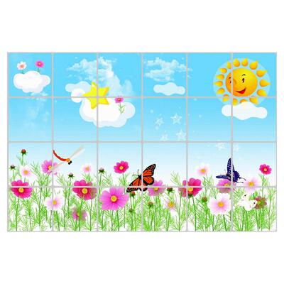 厨房防油贴纸橱柜灶台自粘耐高温瓷砖贴铝箔防油烟贴画墙贴包邮