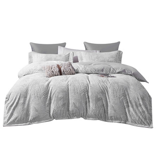 富丽真金牛奶绒四件套撸猫感法兰绒雕花暖绒被套冬季加厚保暖密林