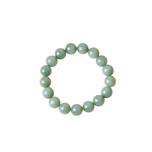 凤飞凰和田玉碧玉鸭蛋青圆珠手链男女款转运珠玉石手串收藏送礼D