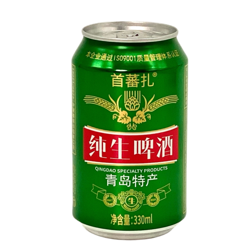 青岛原产地纯生啤酒10度鲜活清爽330毫升24罐整箱发货