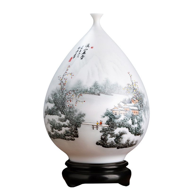 陈建瑞大师作品《溪山暮雪》