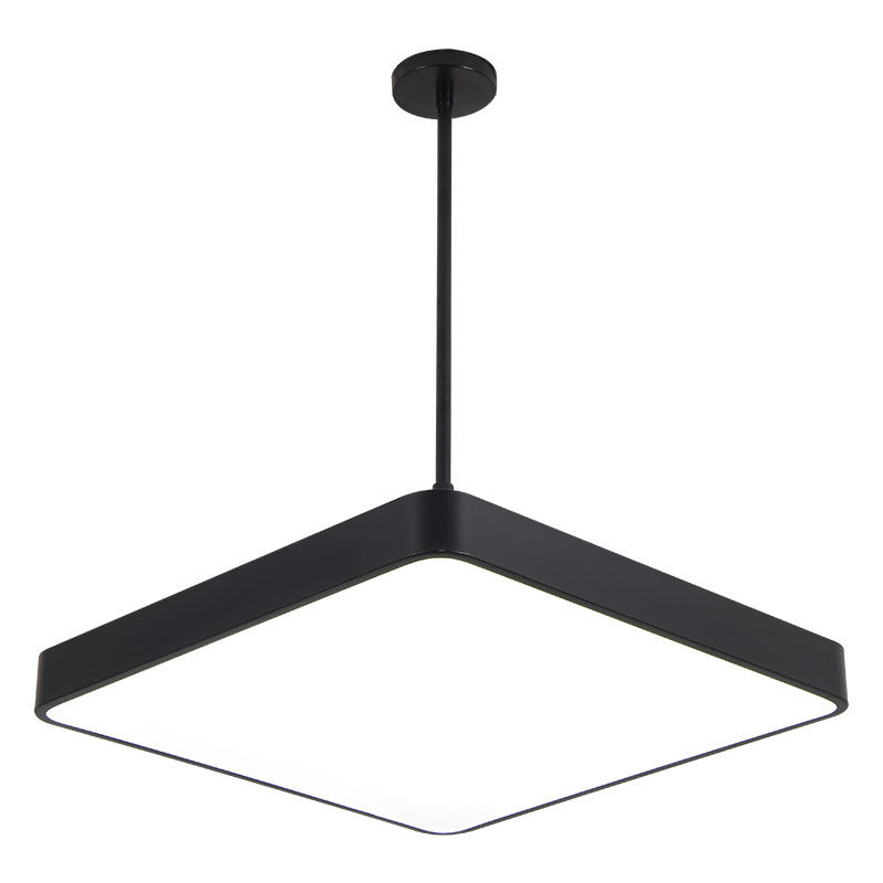 简约led吊灯正方形吊杆灯可伸缩办公室会议室麻将灯棋牌室美容店