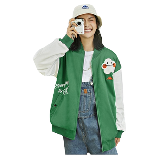 Kappa卡帕笑脸棉服男女秋冬新款棒球服时尚保暖夹克防寒外套