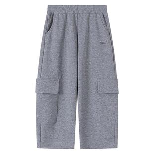 小象汉姆童装男童运动裤工装长裤儿童宽松弯刀裤大童2026春装新款