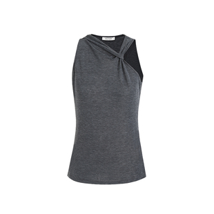 Age of Ascent 莱赛尔羊毛亲肤遮副乳轻盈不规则解构扭结背心上衣