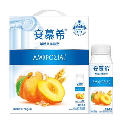 安慕希黄桃燕麦酸奶早餐营养