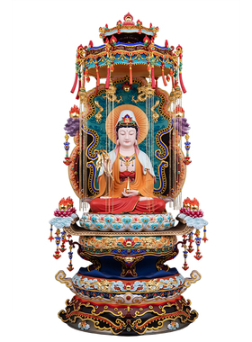 娑婆三圣佛像中式摆件