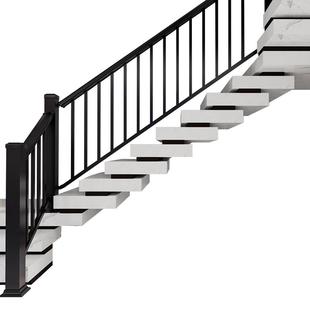 博盾铝合金复式楼梯扶手阳台护栏阁楼道栏杆别墅室内走廊围栏工厂