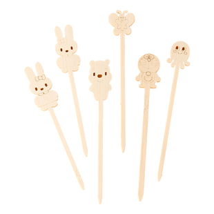 糖葫芦串签儿童安全签子食品级可爱串串关东煮烤肠竹签水果签签字