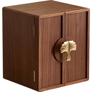 木质首饰盒高档精致新中式手饰品收纳柜子项链黄金珠宝盒轻奢多层