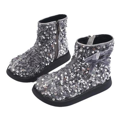 闪亮儿童马丁靴表演出宝宝皮靴