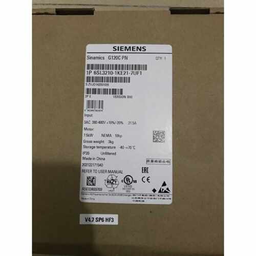 议价6SL3210-1KE21-7UF1/7UP1/7UB1/7AP1/7AF1西门子7.5kw变频器