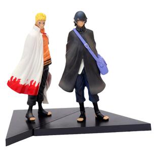 火影忍者手办模型摆件白衣鸣人黑衣佐助成年七代目生日礼物动漫人