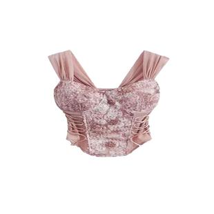 小香风流苏吊带背心女夏季独特别致纯欲辣妹性感挂脖短款抹胸上衣