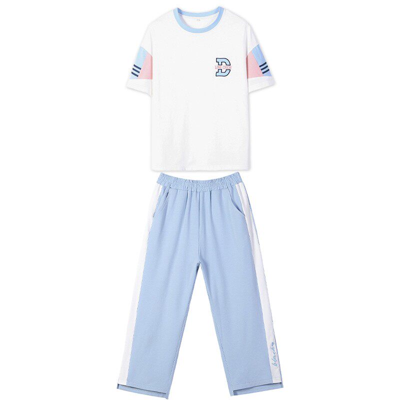 初中生夏季休闲运动服套装少女