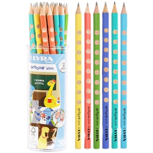 德国LYRA艺雅彩杆洞洞笔儿童三角杆HB铅笔小学生写字纠正握笔姿势