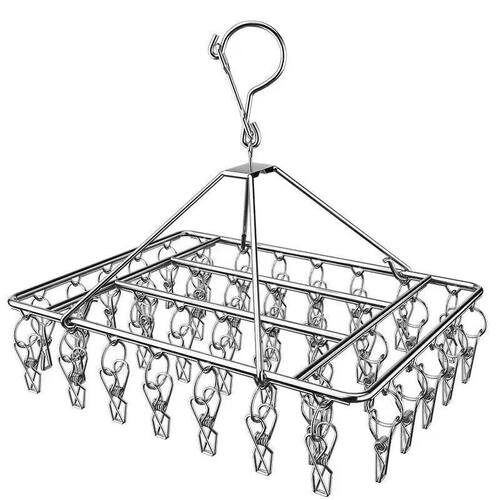 不锈钢袜子晾晒架多夹子晾衣架学生宿舍用防风多功能凉晒袜子神器